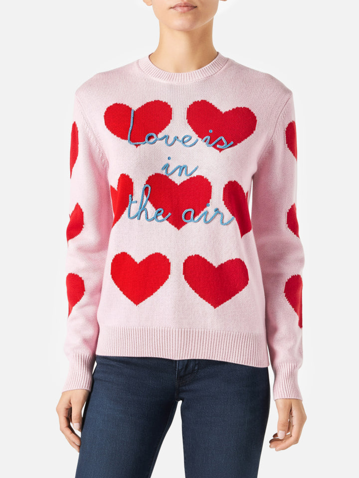 Damenpullover mit Herzdruck