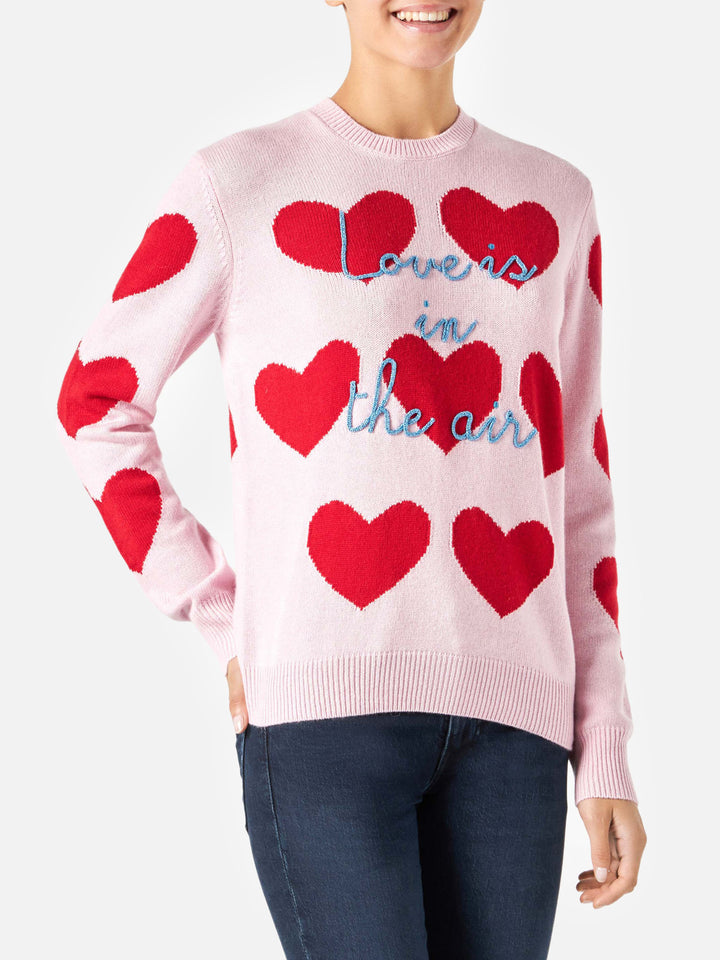 Damenpullover mit Herzdruck