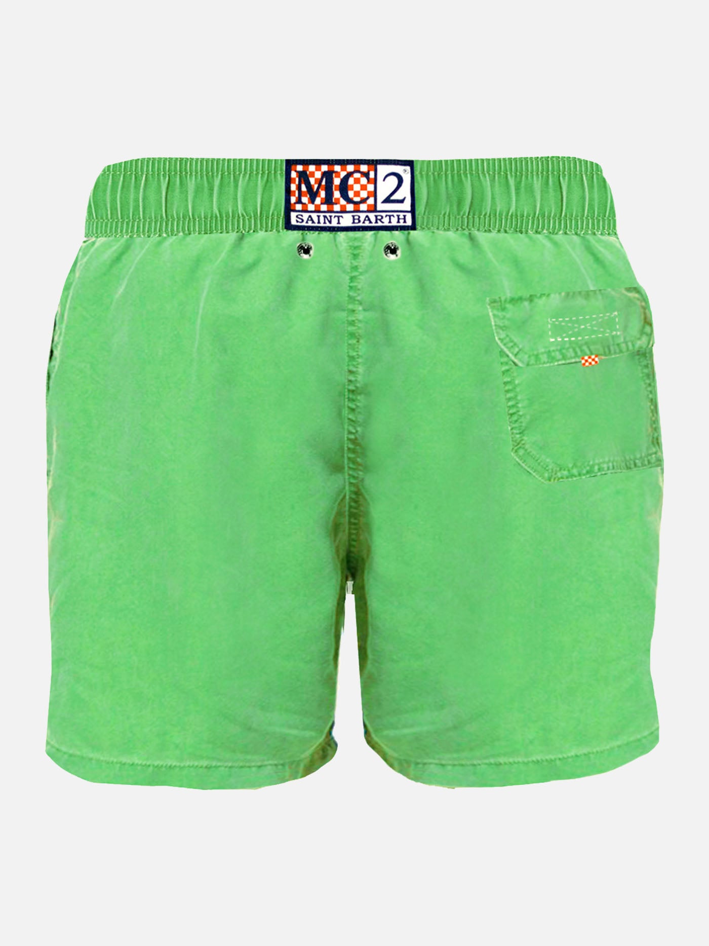 Light green delavè man's swim shorts - MC2 Saint Barth
