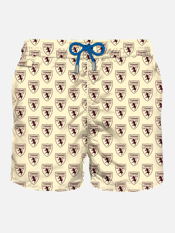 Man light fabric swim shorts with tauros logo | TORINO FC SPECIAL EDITION