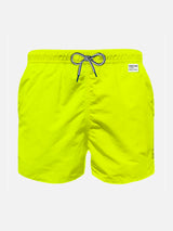 Jungen-Badeshorts aus hellem, fluogelbem Stoff | Pantone® Sonderausgabe