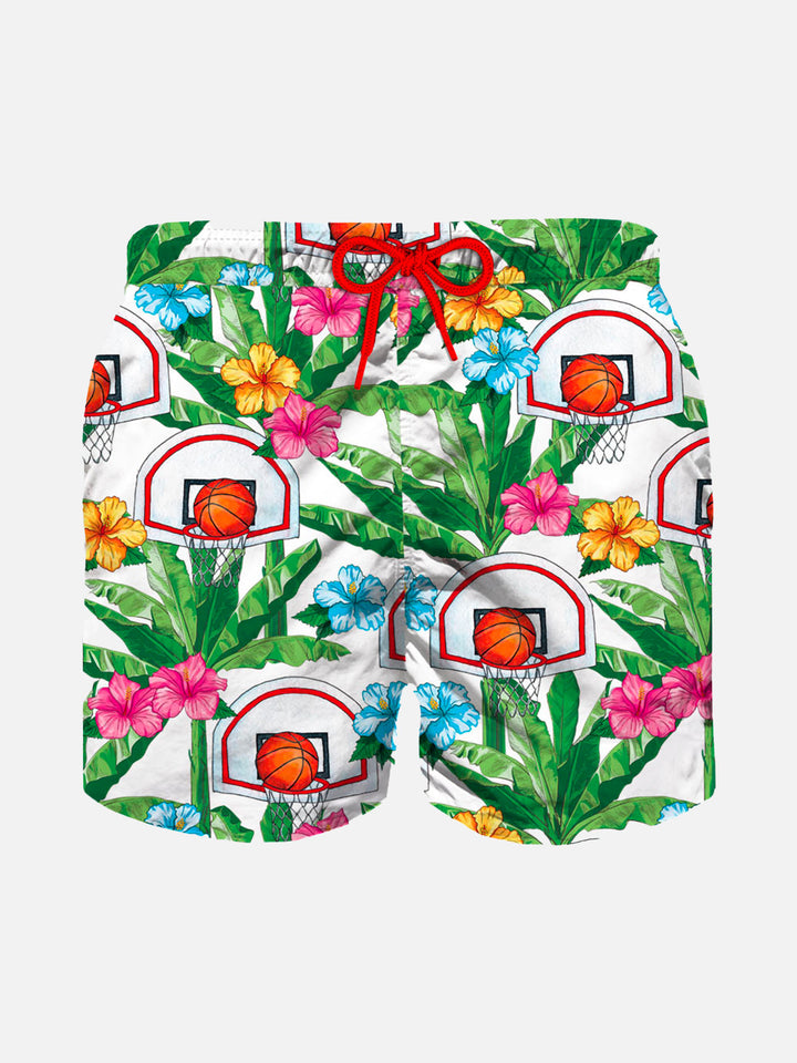 Boy swim shorts with basket print - MC2 Saint Barth