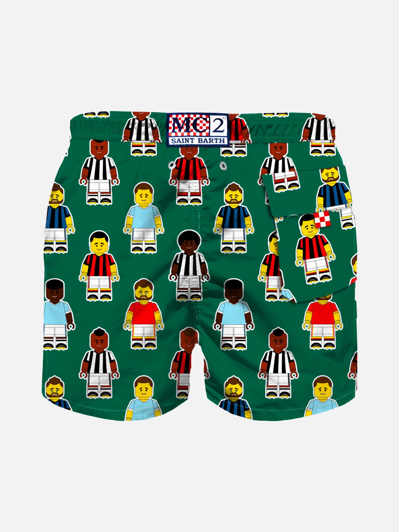 Costume da bagno da bambino con stampa calciatori
