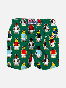 Costume da bagno da bambino con stampa calciatori