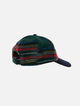 Berretto da baseball tartan con ricamo Bombardino