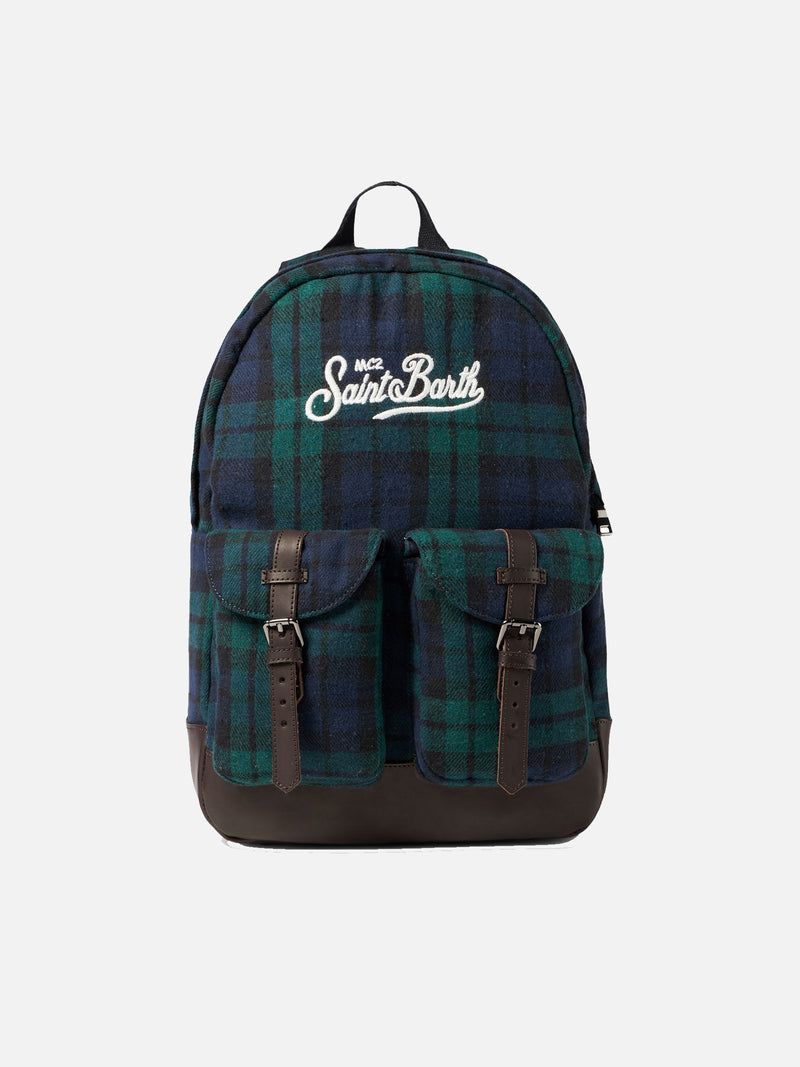 Rucksack mit Tartan-Print