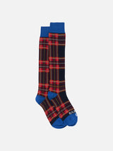 Calze lunghe da uomo con stampa tartan