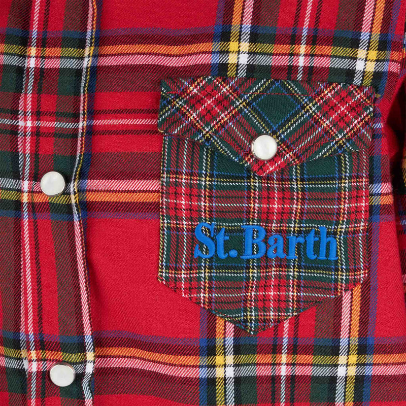 Boy shirt with tartan print