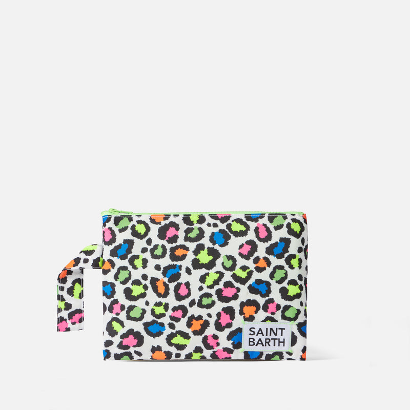 Pareasy-Pochette aus Nylon mit Animal-Print