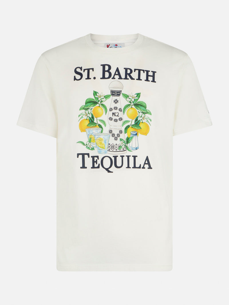 Herren-T-Shirt aus schwerer Baumwolle mit Tequila-Aufdruck