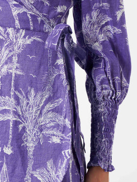 Linen short dress Brilly with toile de jouy print - MC2 Saint Barth