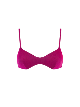 Bralette in maglia fucsia