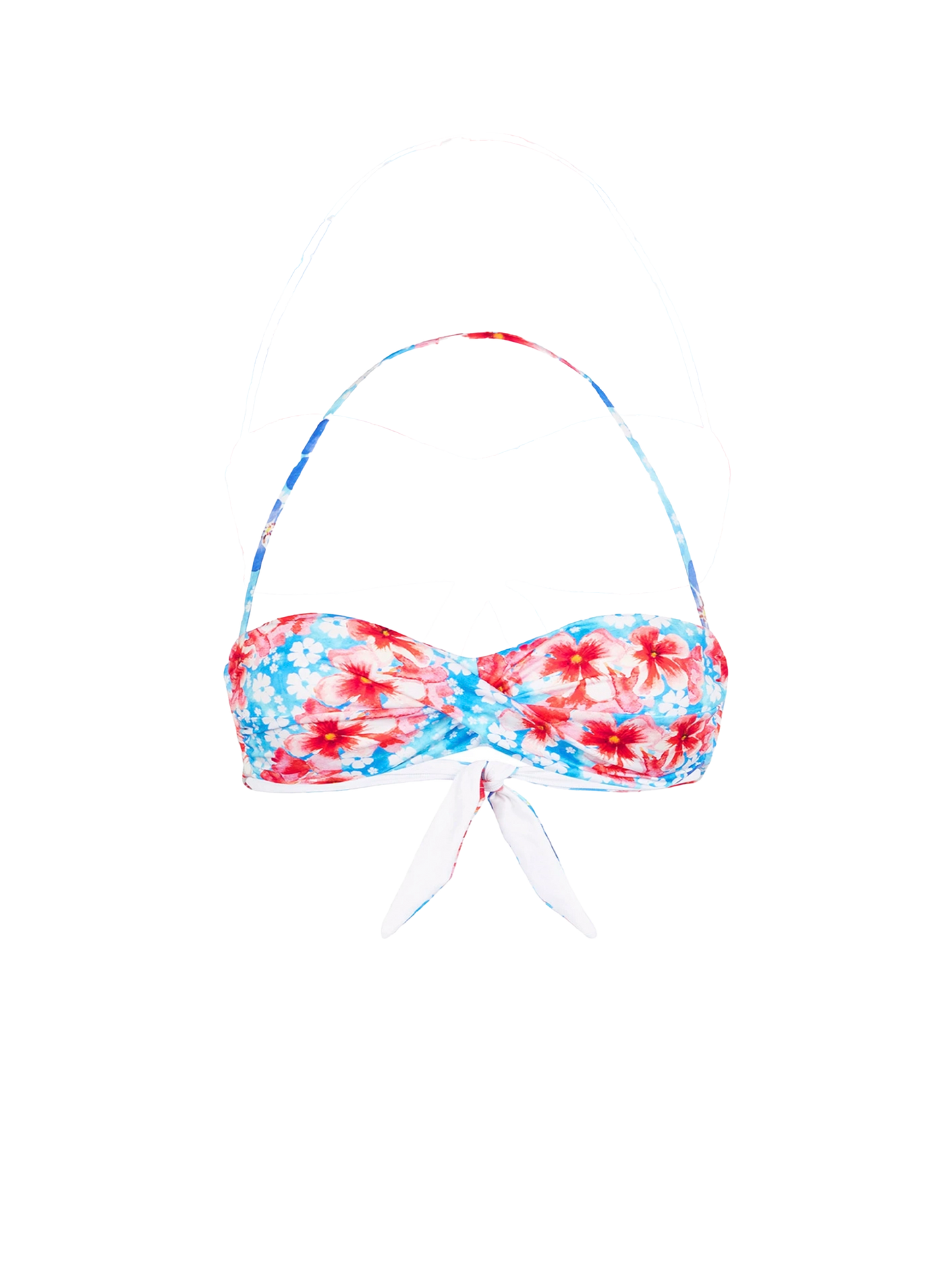 Bandeau-Top für Damen mit Blumenprint