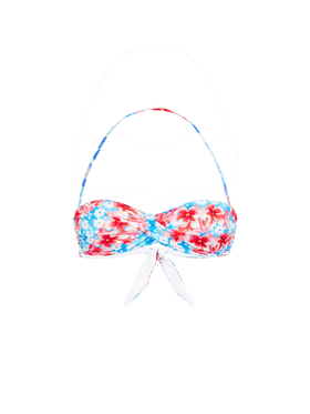 Bandeau-Top für Damen mit Blumenprint