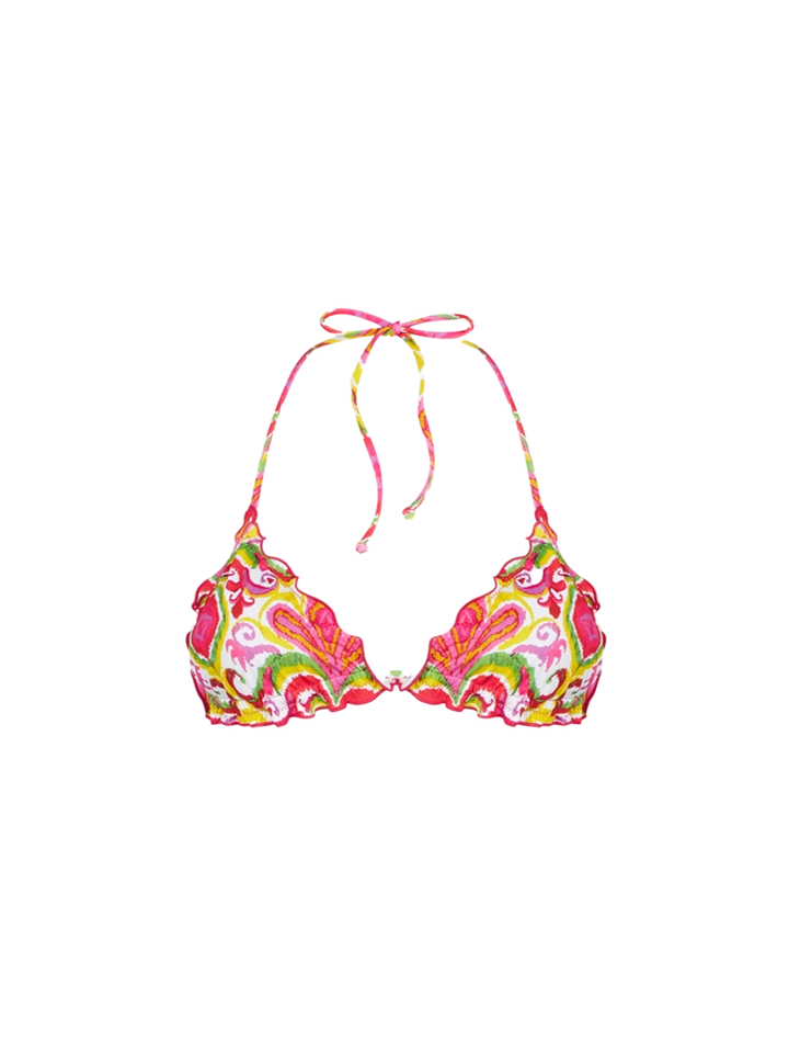 Damen-Triangel-Badeanzug mit Ikat-Print