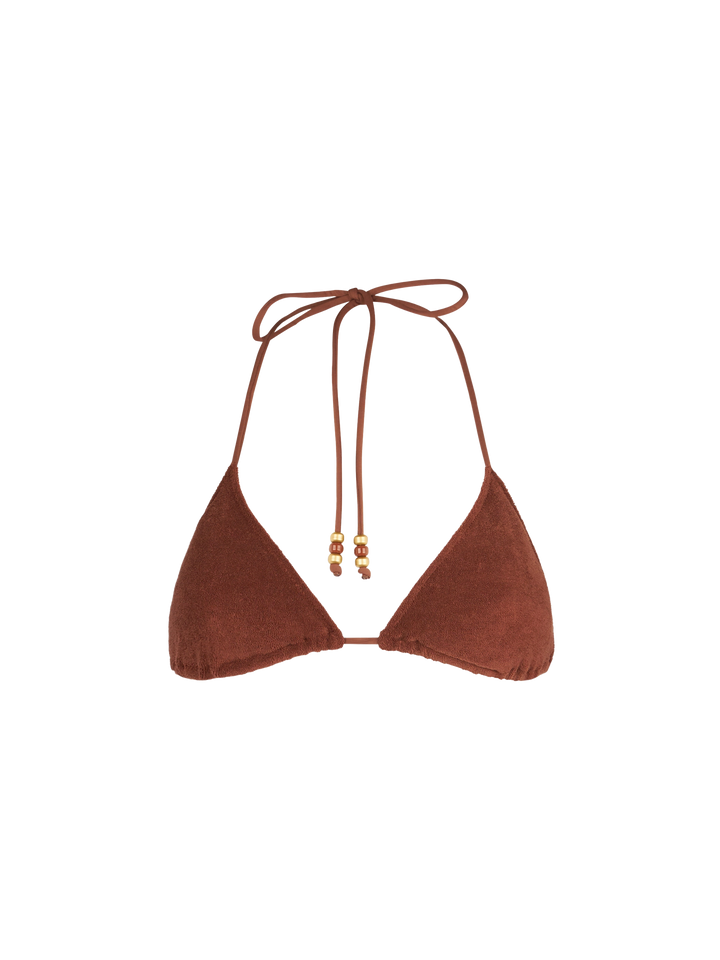 Frottee-Triangel-Top-Badeanzug für Damen