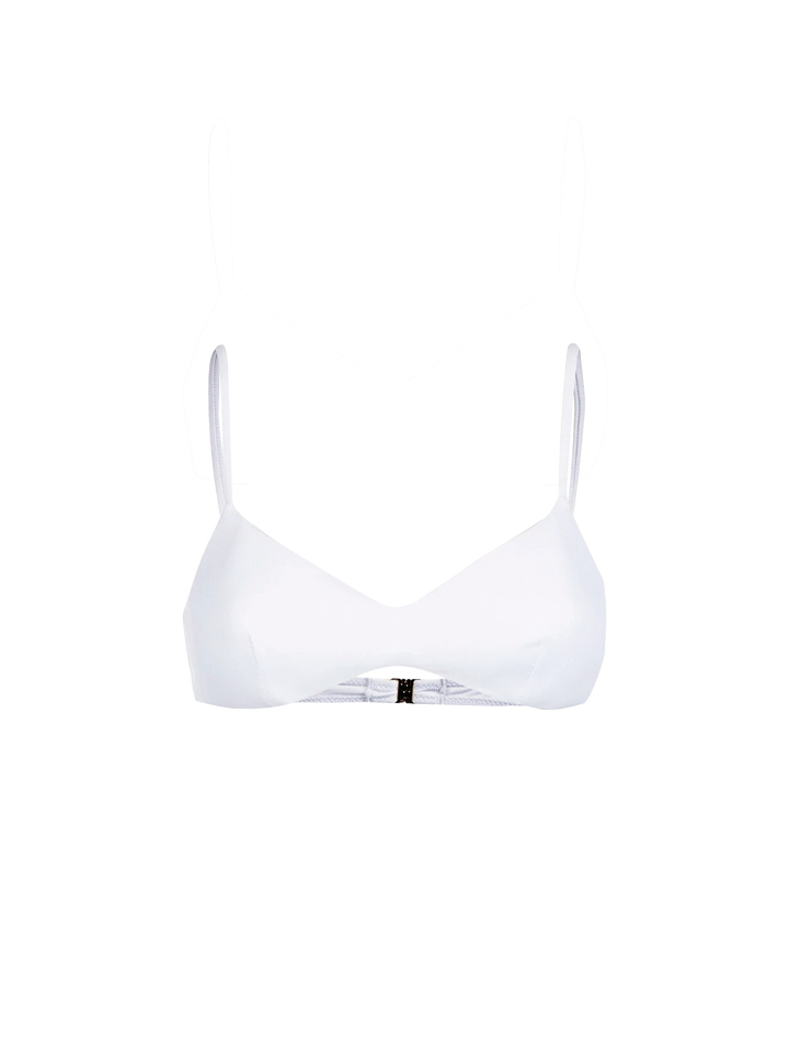 White ribbed bralette - MC2 Saint Barth