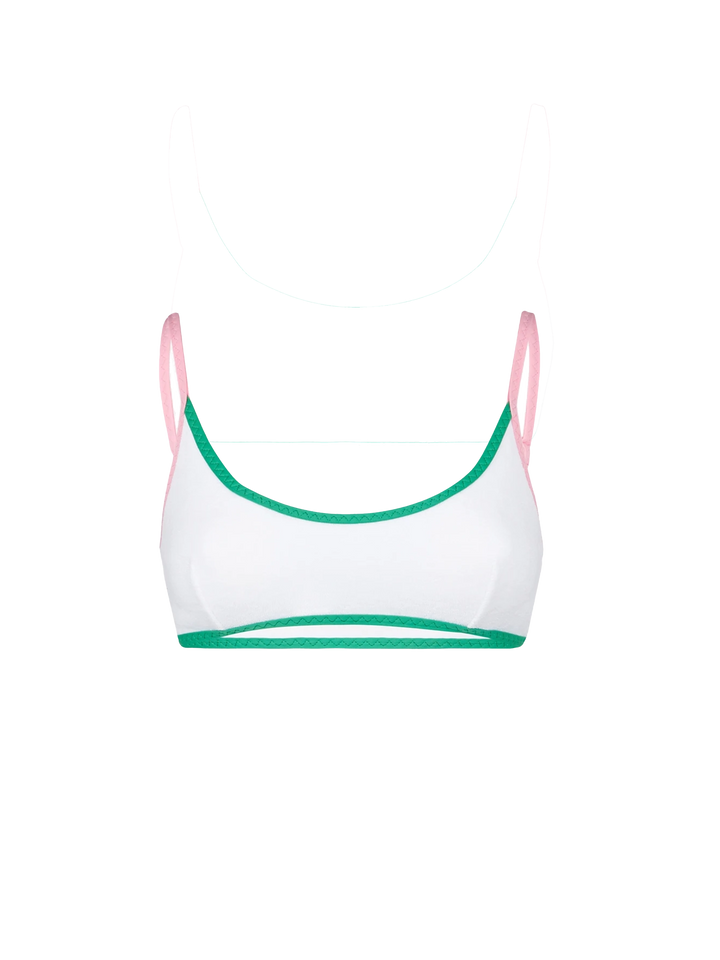 Frottee-Bralette-Badeanzug für Damen