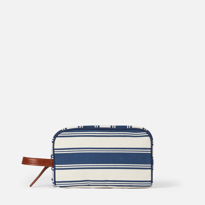 Gestreiftes Baumwoll-Canvas-Etui