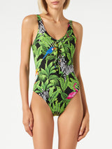 Costume intero da donna con stampa tropicale