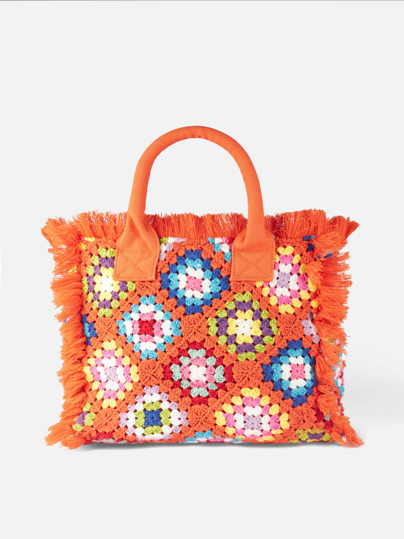 Vanity crochet shoulder bag with pattern