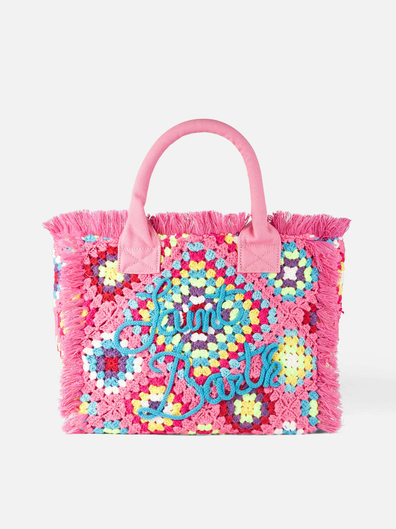 Vanity crochet shoulder bag with pattern