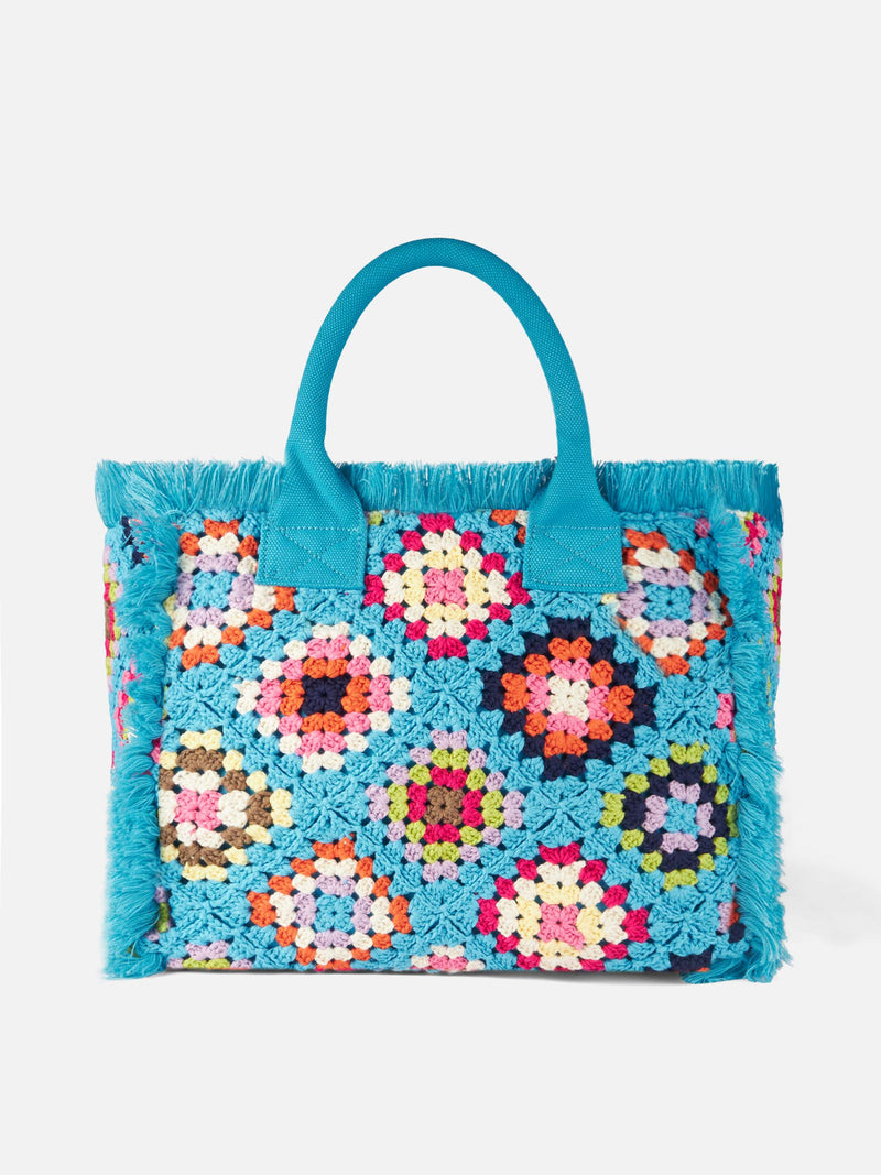 Vanity crochet shoulder bag with pattern