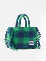 Borsa a mano Colette con stampa tartan verde