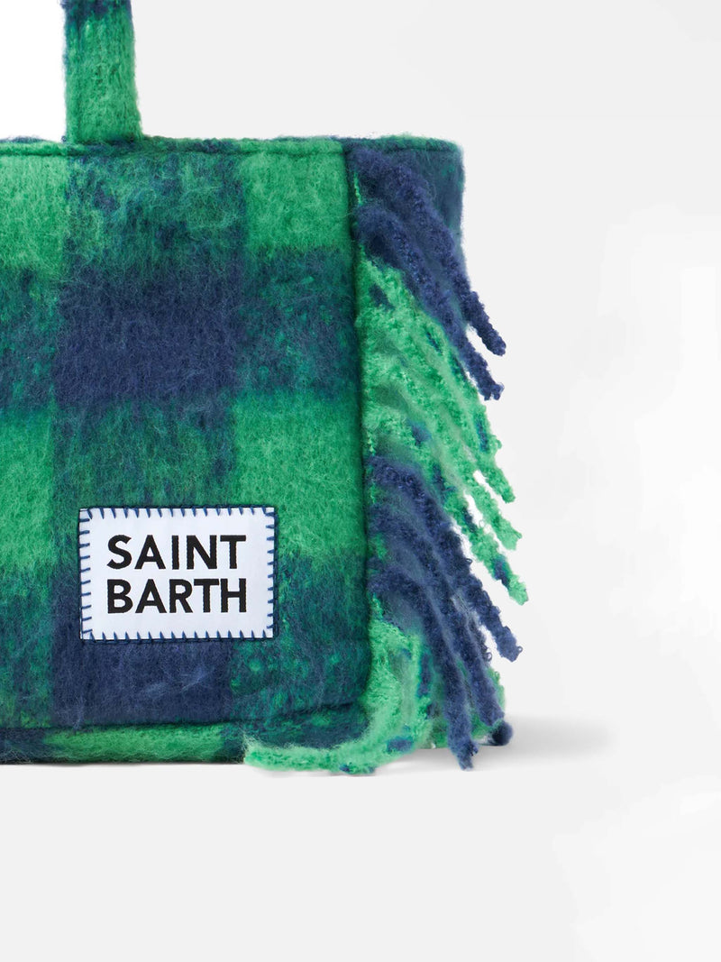 Borsa a mano Colette con stampa tartan verde