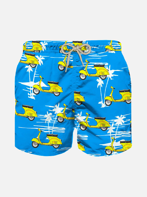 Jungen-Badeshorts mit Vespa- und Palmen-Print | Vespa® Sonderedition