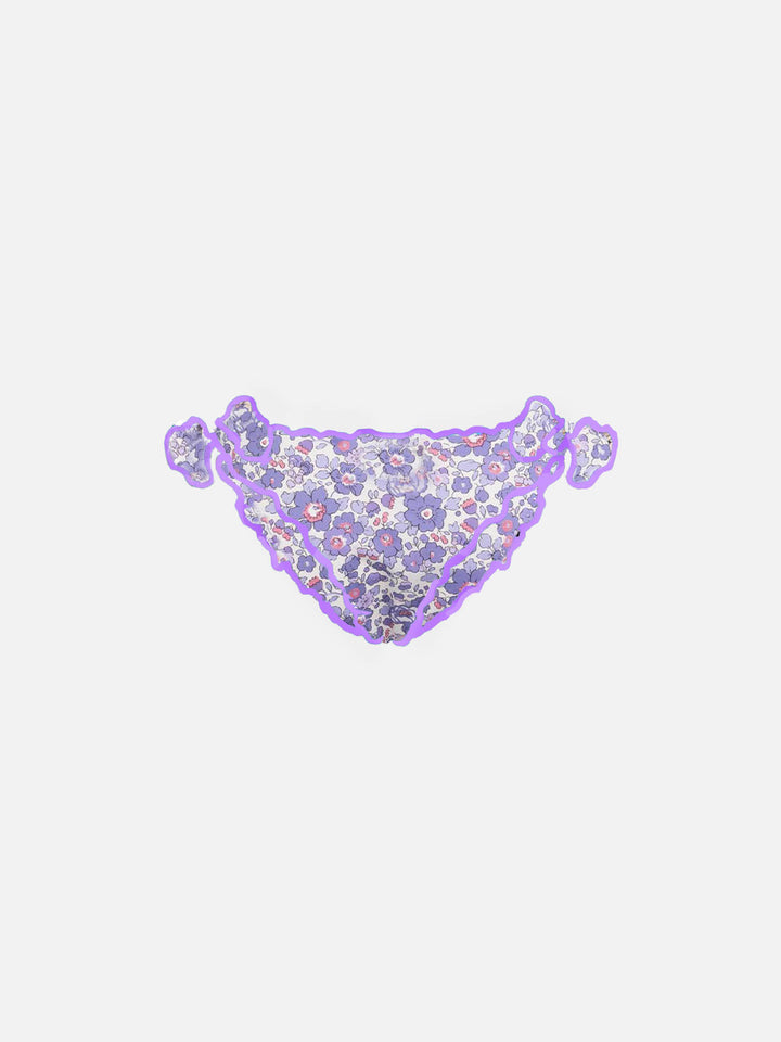 Girl classic swim briefs with Betsy print | MADE WITH LIBERTY FABRIC - MC2 Saint Barth