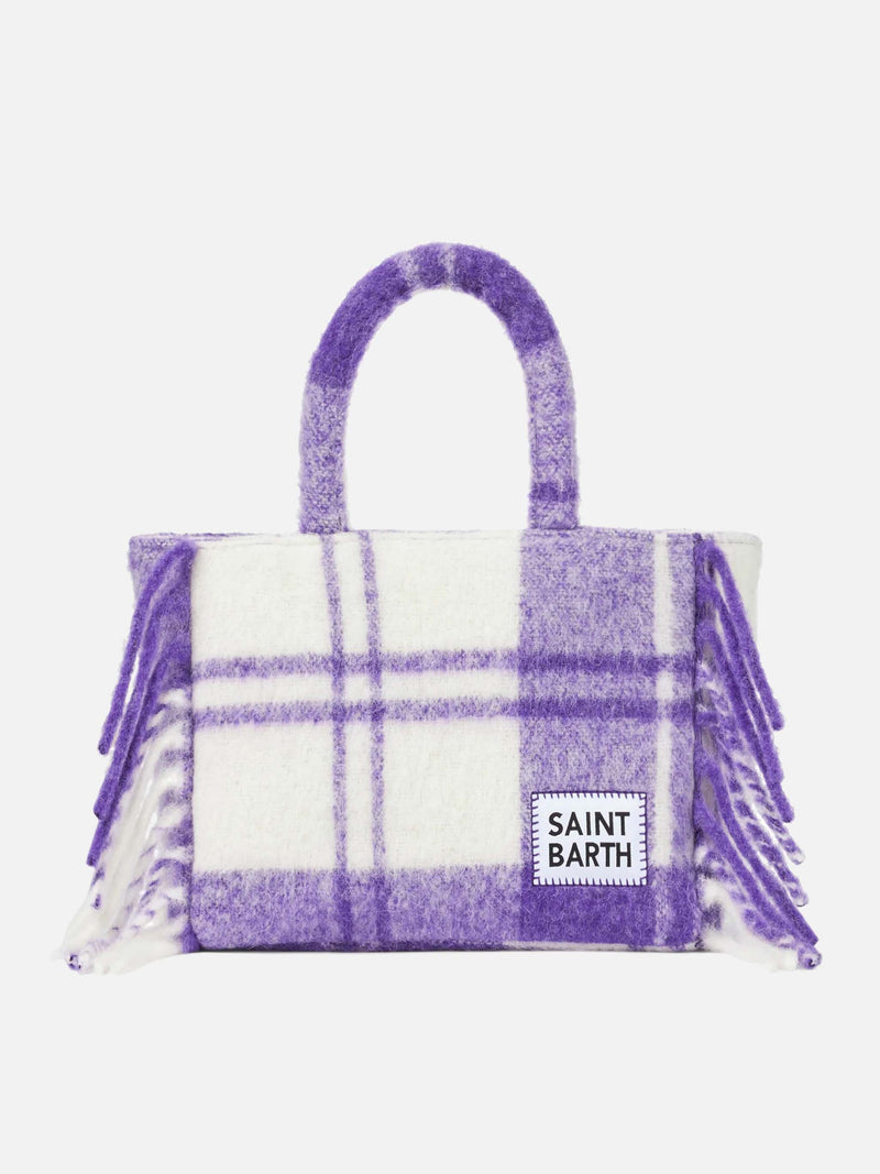 Colette blanket handbag with tartan print