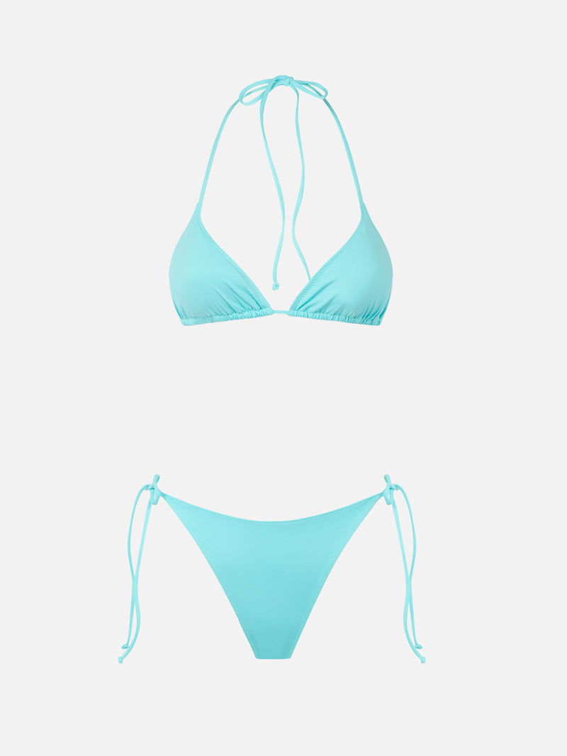 Bikini da donna a triangolo verde acqua