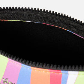 Aline scuba pochette with multicolor waves print