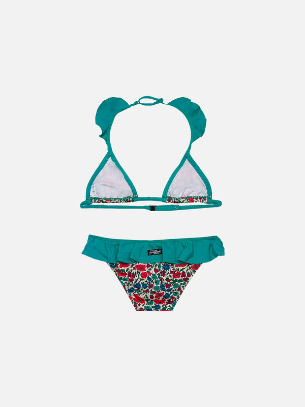 Mädchen-Triangel-Bikini | Hergestellt aus Liberty-Stoff