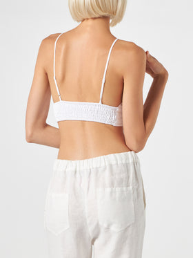 White linen bralette top - MC2 Saint Barth
