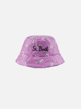 Woman bucket hat with paisley print