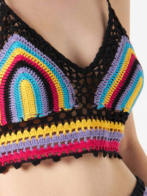 Multicolor crochet top