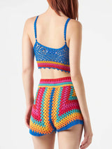 Multicolor crochet top