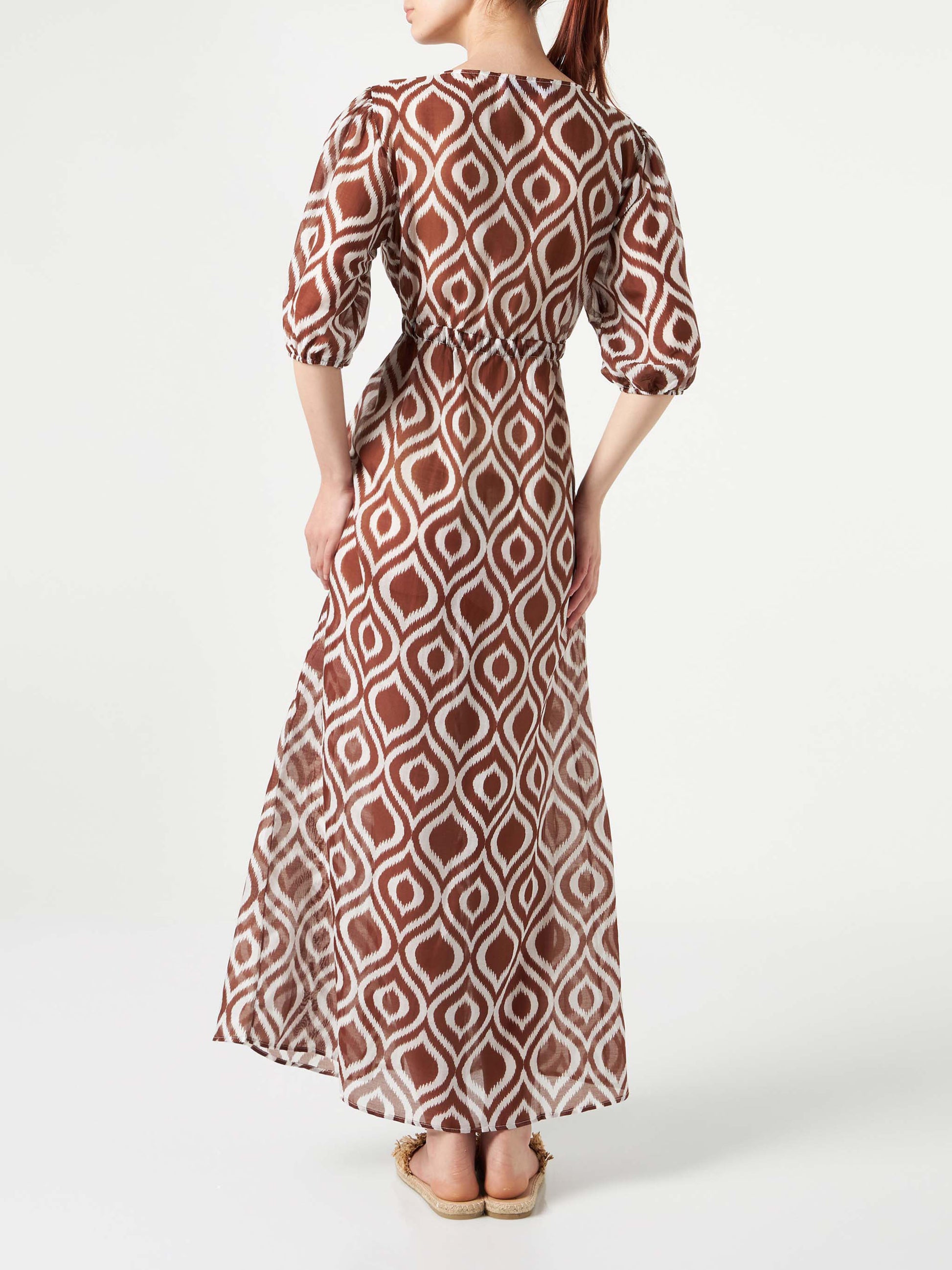 ikat silk dress Match this silk Ikat dress with pants and tops. #handdye #tiedye #ikat