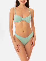 Bralette-Bikini für Damen in Salbei mit Bügeln