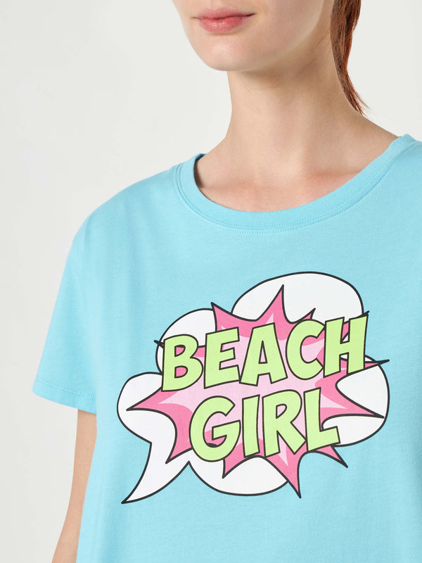 T-shirt da donna con stampa Beach girl