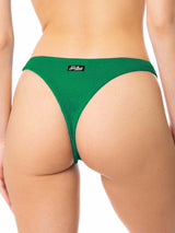 Slip da bagno da donna sfacciato verde crinkle