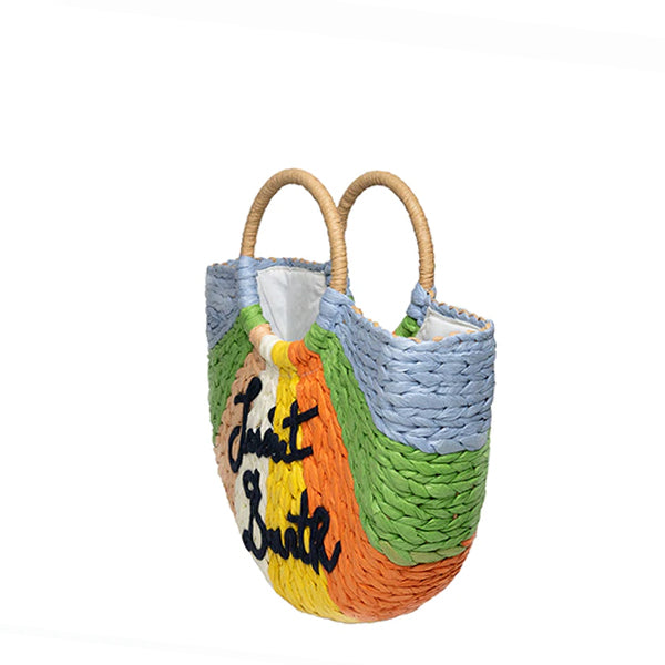 Strohtasche mit runden Henkeln Greta