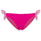 Slip da bagno da bambina fucsia con ricamo