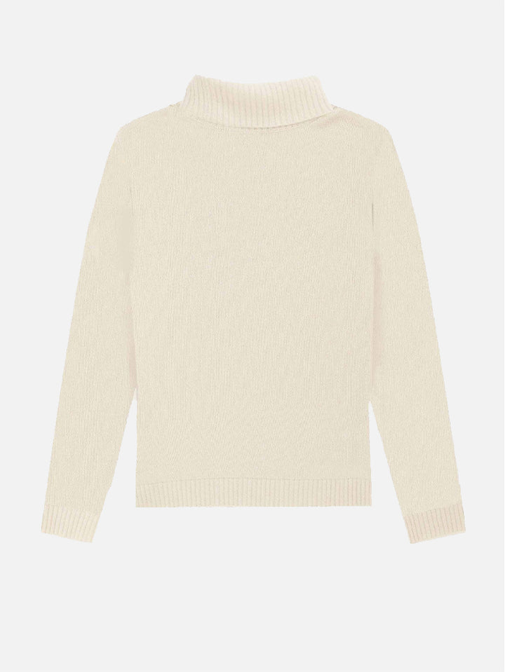 Damen-Rollkragenpullover mit Après-Ski-Lurex-Stickerei