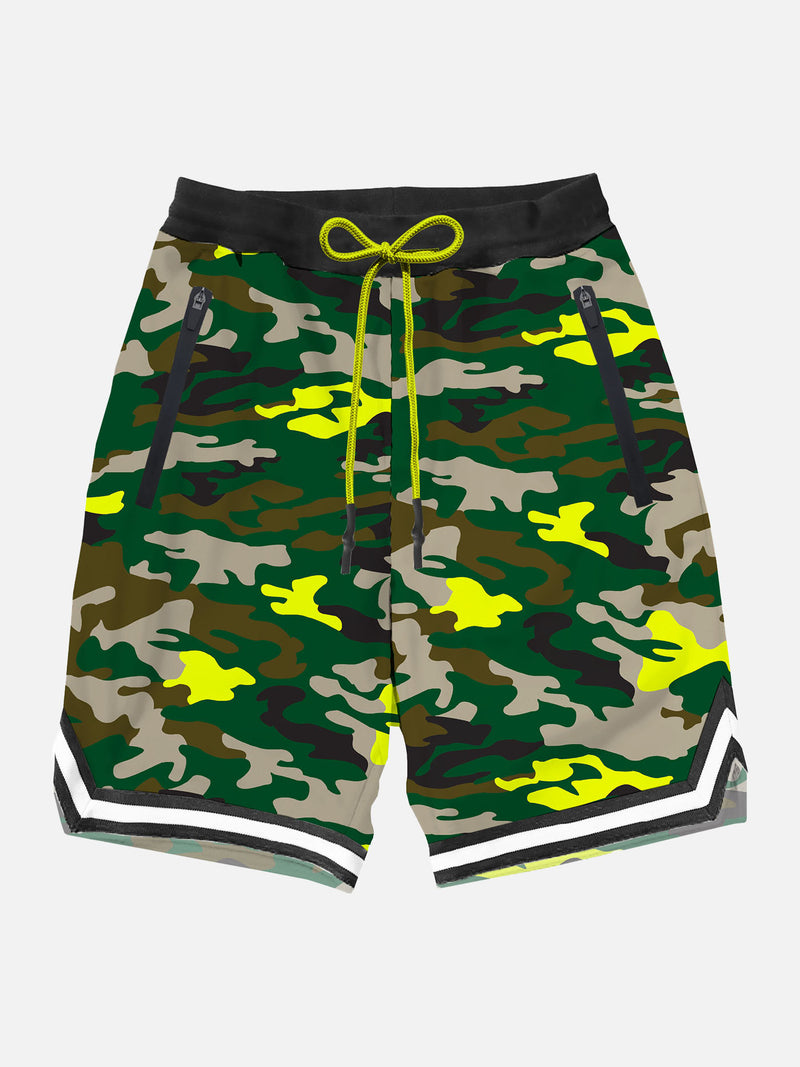 Badeshorts mit Camouflage-Print