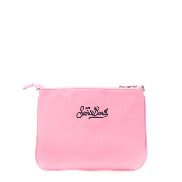 Parisienne-Clutch mit rosa Perlen