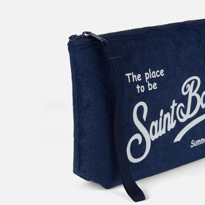 Pochette Aline in spugna blu navy