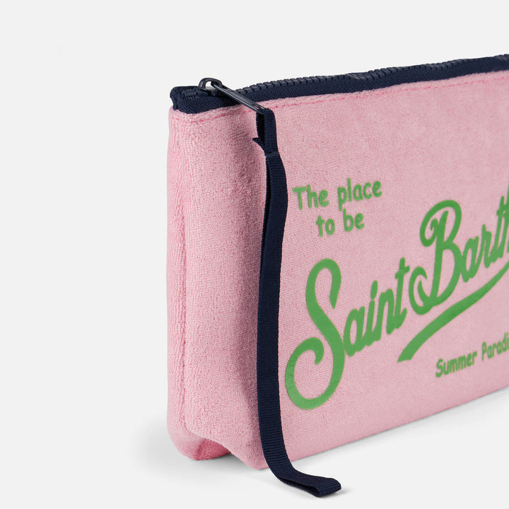 Pochette Aline in spugna rosa